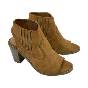 Chunky Heel Peep Toe Booties by Maurices